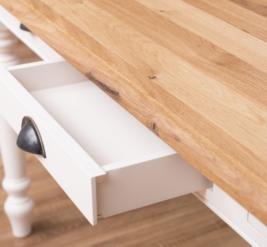 Masa dining 210x90cm, blat stejar de la Rustic Butique PS45 - Culoare Top_P089 - Culoare Corp_P015 - DUBLU COLOR