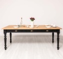 Masa dining 210x90cm, blat stejar de la Rustic Butique PS45-210 - Culoare Top_P061 - Culoare Corp_P003 - DUBLU COLOR