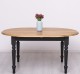 Masa ovala extensibila 160/200cm, blat stejar de la Rustic Butique PS524 - Culoare Top_P061 - Culoare Corp_P003 - DUBLU COLOR