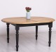 Masa ovala extensibila 160/200cm, blat stejar de la Rustic Butique PS524 - Culoare Top_P061 - Culoare Corp_P003 - DUBLU COLOR