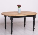 Masa ovala extensibila 160/200cm, blat stejar de la Rustic Butique PS524 - Culoare Top_P061 - Culoare Corp_P003 - DUBLU COLOR