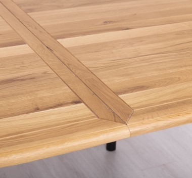 Masa ovala extensibila 160/200cm, blat stejar de la Rustic Butique PS524 - Culoare Top_P061 - Culoare Corp_P003 - DUBLU COLOR