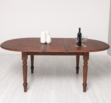 Masa ovala extensibila 160/200cm, blat stejar de la Rustic Butique PS524 - Culoare_P081 - LACUIT & VOPSIT