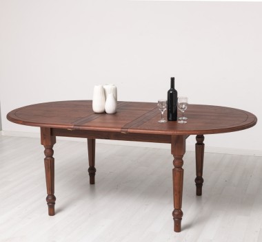Masa ovala extensibila 160/200cm, blat stejar de la Rustic Butique PS524 - Culoare_P081 - LACUIT & VOPSIT