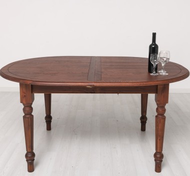 Masa ovala extensibila 180/220cm, blat stejar de la Rustic Butique PS524 - Culoare_P081 - LACUIT & VOPSIT