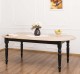 Masa ovala extensibila 210/250cm, blat stejar de la Rustic Butique PS524 - Top Culoare_Brut - Corp Culoare_P003 - DUBLU COLOR