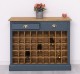 Suport sticle vin cu 2 sertare de la Rustic Butique PS656 - Culoare Top_P002 - Culoare Ext._P051A / Culoare Int._P002 - DUBLU COLOR