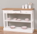 Consola cu 3 sertare si 1 polita, blat stejar de la Rustic Butique PS513 - Culoare TopP089 - Culoare Corp_P039 - DUBLU COLOR