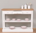Consola cu 3 sertare si 1 polita, blat stejar de la Rustic Butique PS513 - Culoare TopP089 - Culoare Corp_P039 - DUBLU COLOR