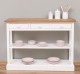 Consola cu 3 sertare si 1 polita, blat stejar de la Rustic Butique PS513 - Culoare TopP089 - Culoare Corp_P039 - DUBLU COLOR
