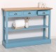 Consola cu 3 sertare si 1 polita, blat stejar de la Rustic Butique PS513 - Culoare Top_P061 - Culoare Corp_P053 - DUBLU COLOR