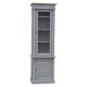 Vitrina ingusta cu 1 usa BAS + 1 usa sticla SUP, Colectia Directoire de la Rustic Butique PS68BAS + PS68SUP - Culoare_P030A - VOPSIT ANTICHIZAT