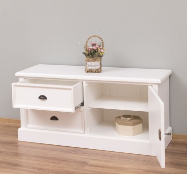Comoda mica TV cu 1 usa si 2 sertare de la Rustic Butique PS111 - Culoare_P039A - VOPSIT ANTICHIZAT