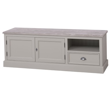 Comoda TV cu 2 usi, 1 sertar de la Rustic Butique PS101 - Culoare Top_P067 - Culoare Corp_P076 - DUBLU COLOR