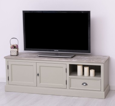 Comoda TV cu 2 usi, 1 sertar de la Rustic Butique PS101 - Culoare Top_P067 - Culoare Corp_P076 - DUBLU COLOR