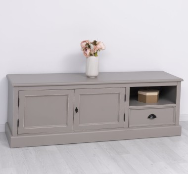 Comoda TV cu 2 usi, 1 sertar de la Rustic Butique PS101 - Culoare_P025++P030A - 2 STRATURI DE CULORI ANTICHIZAT
