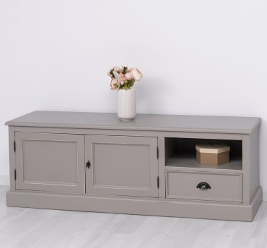 Comoda TV cu 2 usi, 1 sertar de la Rustic Butique PS101 - Culoare_P025++P030A - 2 STRATURI DE CULORI ANTICHIZAT