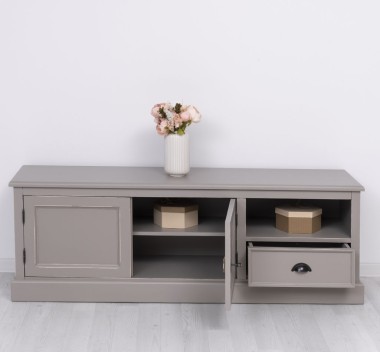 Comoda TV cu 2 usi, 1 sertar de la Rustic Butique PS101 - Culoare_P025++P030A - 2 STRATURI DE CULORI ANTICHIZAT