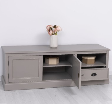 Comoda TV cu 2 usi, 1 sertar de la Rustic Butique PS101 - Culoare_P025++P030A - 2 STRATURI DE CULORI ANTICHIZAT