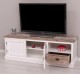 Comoda TV cu 2 usi, 1 sertar de la Rustic Butique PS101 - Culoare Top_P071 - Culoare Corp_P004 - Culoare Sertare_P071 - DUBLU COLOR