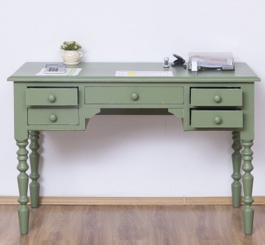 Birou cu 5 sertare de la Rustic Butique PS81 - Culoare_P038A - VOPSIT ANTICHIZAT