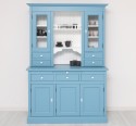 Bufet de bucatarie 3 usi, 3 sertare BAS + 2 usi, 4 sertare SUP, din stejar - Culoare Ext._P053 / Culoare Int._P004 - DUBLU COLOR de la Rustic Butique OUTOPS232BAS+SUP - Color Ext._P053 / Color Int._P004 - DUBLU COLOR