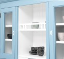 Bufet de bucatarie 3 usi, 3 sertare BAS + 2 usi, 4 sertare SUP, din stejar - Culoare Ext._P053 / Culoare Int._P004 - DUBLU COLOR de la Rustic Butique OUTOPS232BAS+SUP - Color Ext._P053 / Color Int._P004 - DUBLU COLOR