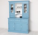 Bufet de bucatarie 3 usi, 3 sertare BAS + 2 usi, 4 sertare SUP, din stejar - Culoare Ext._P053 / Culoare Int._P004 - DUBLU COLOR de la Rustic Butique OUTOPS232BAS+SUP - Color Ext._P053 / Color Int._P004 - DUBLU COLOR