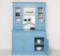Bufet de bucatarie 3 usi, 3 sertare BAS + 2 usi, 4 sertare SUP, din stejar - Culoare Ext._P053 / Culoare Int._P004 - DUBLU COLOR de la Rustic Butique OUTOPS232BAS+SUP - Color Ext._P053 / Color Int._P004 - DUBLU COLOR