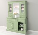 Bufet de bucatarie 3 usi, 3 sertare BAS + 2 usi, 4 sertare SUP, din stejar - Culoare Ext._P054 / Culoare Int._P004 - DUBLU COLOR de la Rustic Butique OUTOPS232BAS+SUP - Culoare Ext._P054 / Culoare Int._P004 - DUBLU COLOR