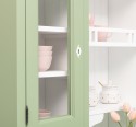 Bufet de bucatarie 3 usi, 3 sertare BAS + 2 usi, 4 sertare SUP, din stejar - Culoare Ext._P054 / Culoare Int._P004 - DUBLU COLOR de la Rustic Butique OUTOPS232BAS+SUP - Culoare Ext._P054 / Culoare Int._P004 - DUBLU COLOR