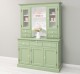 Bufet de bucatarie 3 usi, 3 sertare BAS + 2 usi, 4 sertare SUP, din stejar - Culoare Ext._P054 / Culoare Int._P004 - DUBLU COLOR de la Rustic Butique OUTOPS232BAS+SUP - Culoare Ext._P054 / Culoare Int._P004 - DUBLU COLOR