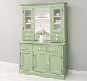 Bufet de bucatarie 3 usi, 3 sertare BAS + 2 usi, 4 sertare SUP, din stejar - Culoare Ext._P054 / Culoare Int._P004 - DUBLU COLOR de la Rustic Butique OUTOPS232BAS+SUP - Culoare Ext._P054 / Culoare Int._P004 - DUBLU COLOR
