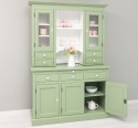 Bufet de bucatarie 3 usi, 3 sertare BAS + 2 usi, 4 sertare SUP, din stejar - Culoare Ext._P054 / Culoare Int._P004 - DUBLU COLOR de la Rustic Butique OUTOPS232BAS+SUP - Culoare Ext._P054 / Culoare Int._P004 - DUBLU COLOR
