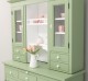 Bufet de bucatarie 3 usi, 3 sertare BAS + 2 usi, 4 sertare SUP, din stejar - Culoare Ext._P054 / Culoare Int._P004 - DUBLU COLOR de la Rustic Butique OUTOPS232BAS+SUP - Culoare Ext._P054 / Culoare Int._P004 - DUBLU COLOR