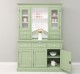 Bufet de bucatarie 3 usi, 3 sertare BAS + 2 usi, 4 sertare SUP, din stejar - Culoare Ext._P054 / Culoare Int._P004 - DUBLU COLOR de la Rustic Butique OUTOPS232BAS+SUP - Culoare Ext._P054 / Culoare Int._P004 - DUBLU COLOR