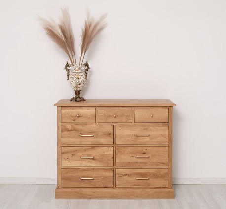 Dulap 9 sertare stejar - Culoare_P061 - LACUIT de la Rustic Butique OUTOPS357 - Culoare_P061 - LACUIT