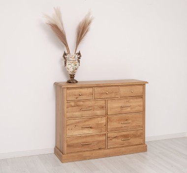 Dulap 9 sertare stejar - Culoare_P061 - LACUIT de la Rustic Butique OUTOPS357 - Culoare_P061 - LACUIT