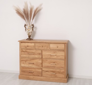 Dulap 9 sertare stejar - Culoare_P061 - LACUIT de la Rustic Butique OUTOPS357 - Culoare_P061 - LACUIT