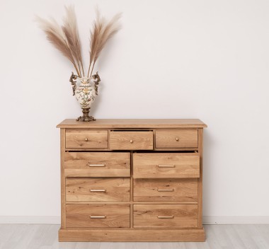Dulap 9 sertare stejar - Culoare_P061 - LACUIT de la Rustic Butique OUTOPS357 - Culoare_P061 - LACUIT