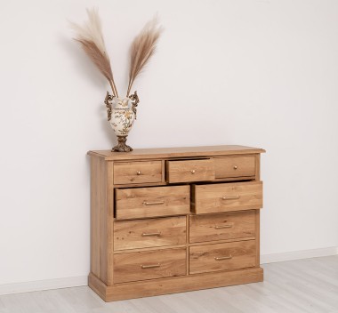 Dulap 9 sertare stejar - Culoare_P061 - LACUIT de la Rustic Butique OUTOPS357 - Culoare_P061 - LACUIT