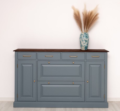 Hol Comoda 2 usi 6 sertare cu sine - Culoare Top_P081 - Culoare Corp_P042 - DUBLU COLOR de la Rustic Butique OUTPS472 - Culoare Top_P081 - Culoare Corp_P042 - DUBLU COLOR