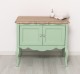Mobilier de baie cu picioare curbate, doua usi cu blat stejar - Culoare Top_P063 - Culoare Corp_P092 - DUBLU COLOR de la Rustic Butique OUTPS711 - Culoare Top_P063 - Culoare Corp_P092 - DUBLU COLOR