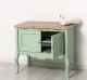 Mobilier de baie cu picioare curbate, doua usi cu blat stejar - Culoare Top_P063 - Culoare Corp_P092 - DUBLU COLOR de la Rustic Butique OUTPS711 - Culoare Top_P063 - Culoare Corp_P092 - DUBLU COLOR