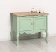 Mobilier de baie cu picioare curbate, doua usi cu blat stejar - Culoare Top_P063 - Culoare Corp_P092 - DUBLU COLOR de la Rustic Butique OUTPS711 - Culoare Top_P063 - Culoare Corp_P092 - DUBLU COLOR