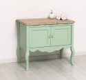 Mobilier de baie cu picioare curbate, doua usi cu blat stejar - Culoare Top_P063 - Culoare Corp_P092 - DUBLU COLOR de la Rustic Butique OUTPS711 - Culoare Top_P063 - Culoare Corp_P092 - DUBLU COLOR