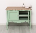 Mobilier de baie cu picioare curbate, doua usi cu blat stejar - Culoare Top_P063 - Culoare Corp_P092 - DUBLU COLOR de la Rustic Butique OUTPS711 - Culoare Top_P063 - Culoare Corp_P092 - DUBLU COLOR