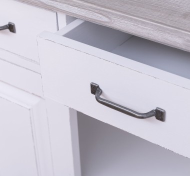Dulap cu 2 usi si 2 sertare de la Rustic Butique PS432 - Culoare Top_P067 - Culoare Corp_P030++P004A - TRIPLU COLOR