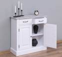 Dulap cu 2 usi si 2 sertare de la Rustic Butique PS432 - Culoare Top_P067 - Culoare Corp_P030++P004A - TRIPLU COLOR
