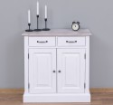 Dulap cu 2 usi si 2 sertare de la Rustic Butique PS432 - Culoare Top_P067 - Culoare Corp_P030++P004A - TRIPLU COLOR